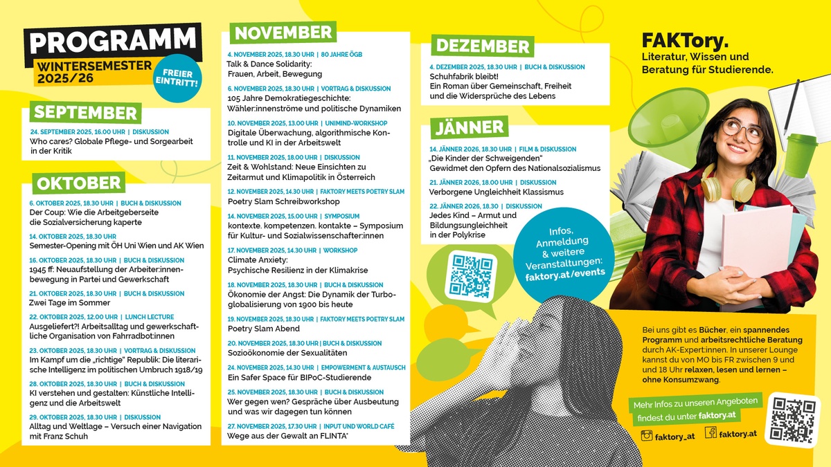 Veranstaltungsprogramm Wintersemester 2025 © FAKTory